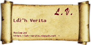 Léh Verita névjegykártya